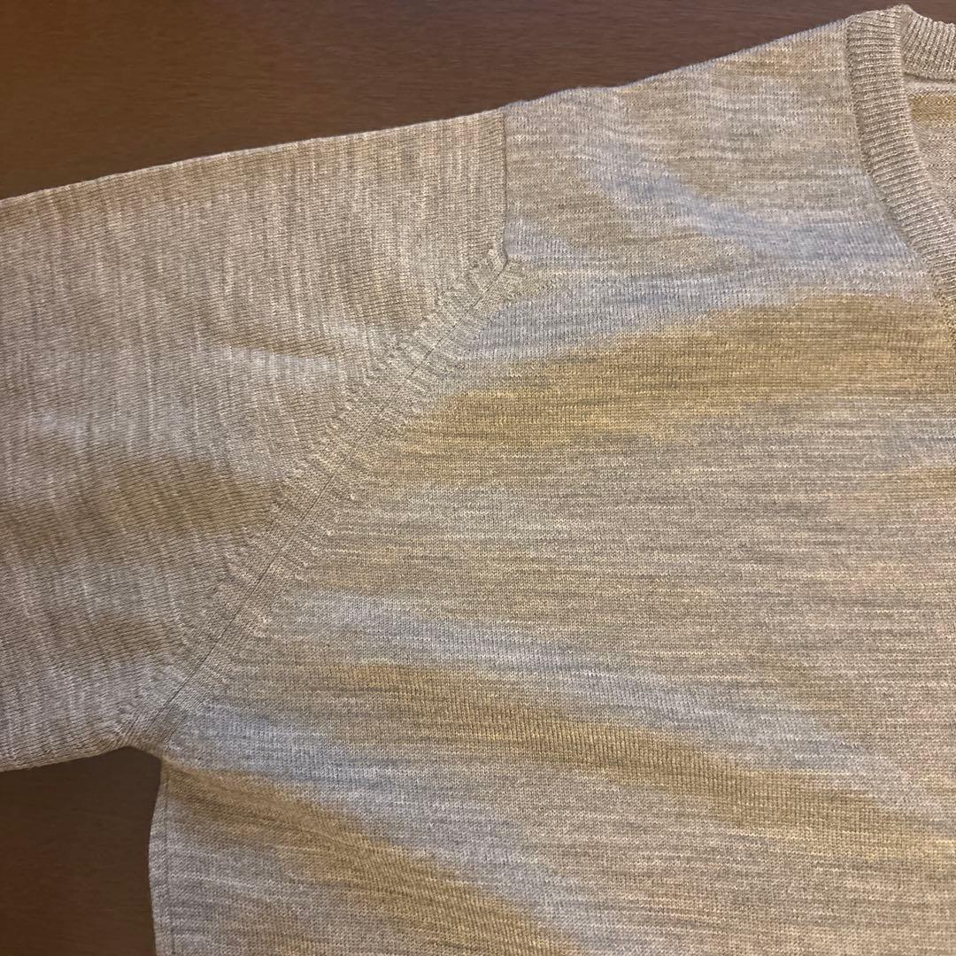 JOHN SMEDLEY ジョンスメドレー　グレー Vネックセーター （美品）