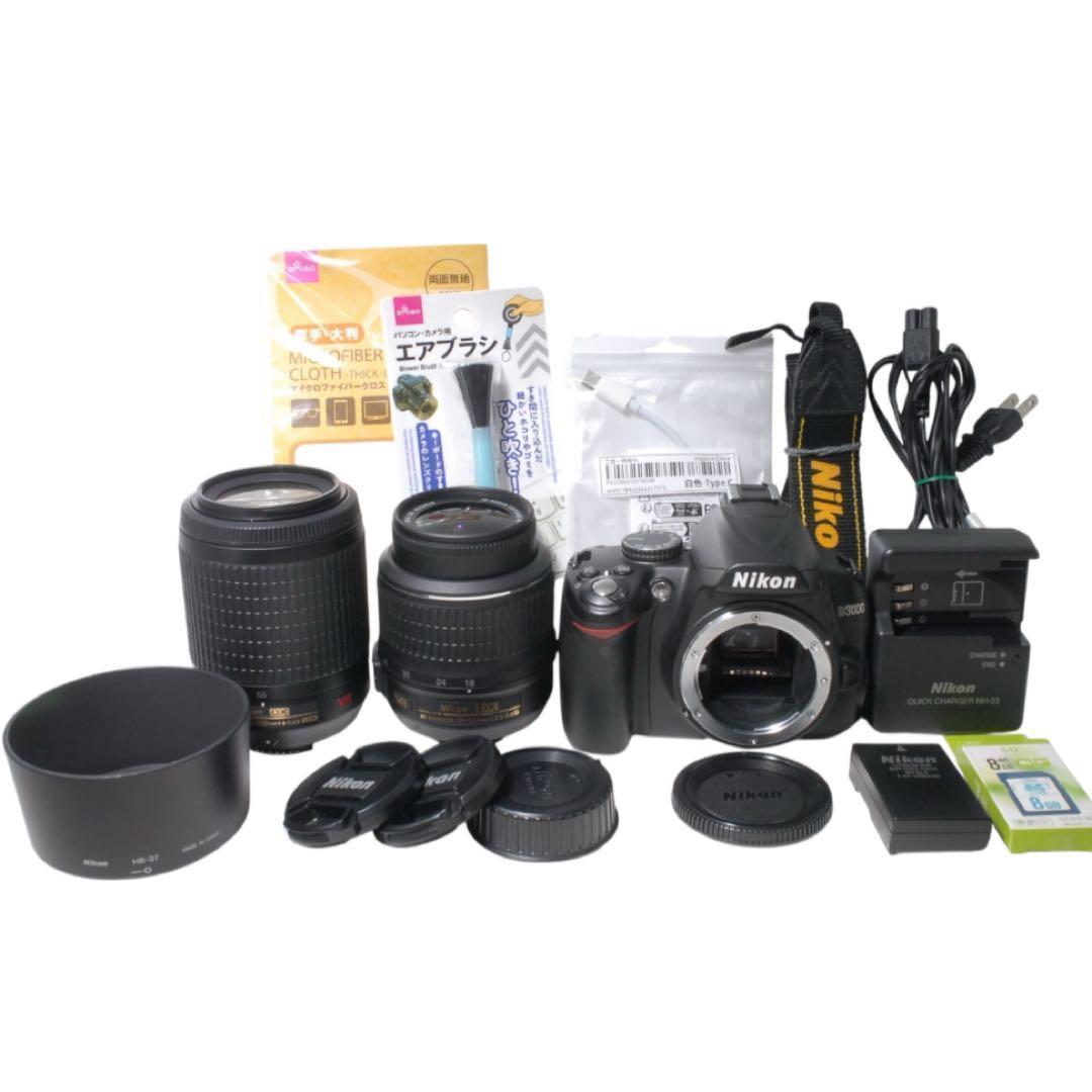美品❤️Nikon D3000 ダブルレンズセット 初心者 屋外イベント撮影