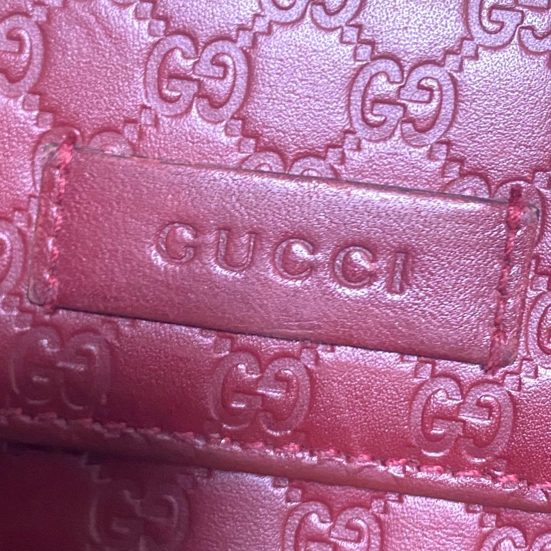 美品✨ GUCCI グッチ ラウンドファスナー二つ折り長財布　マイクロシマ