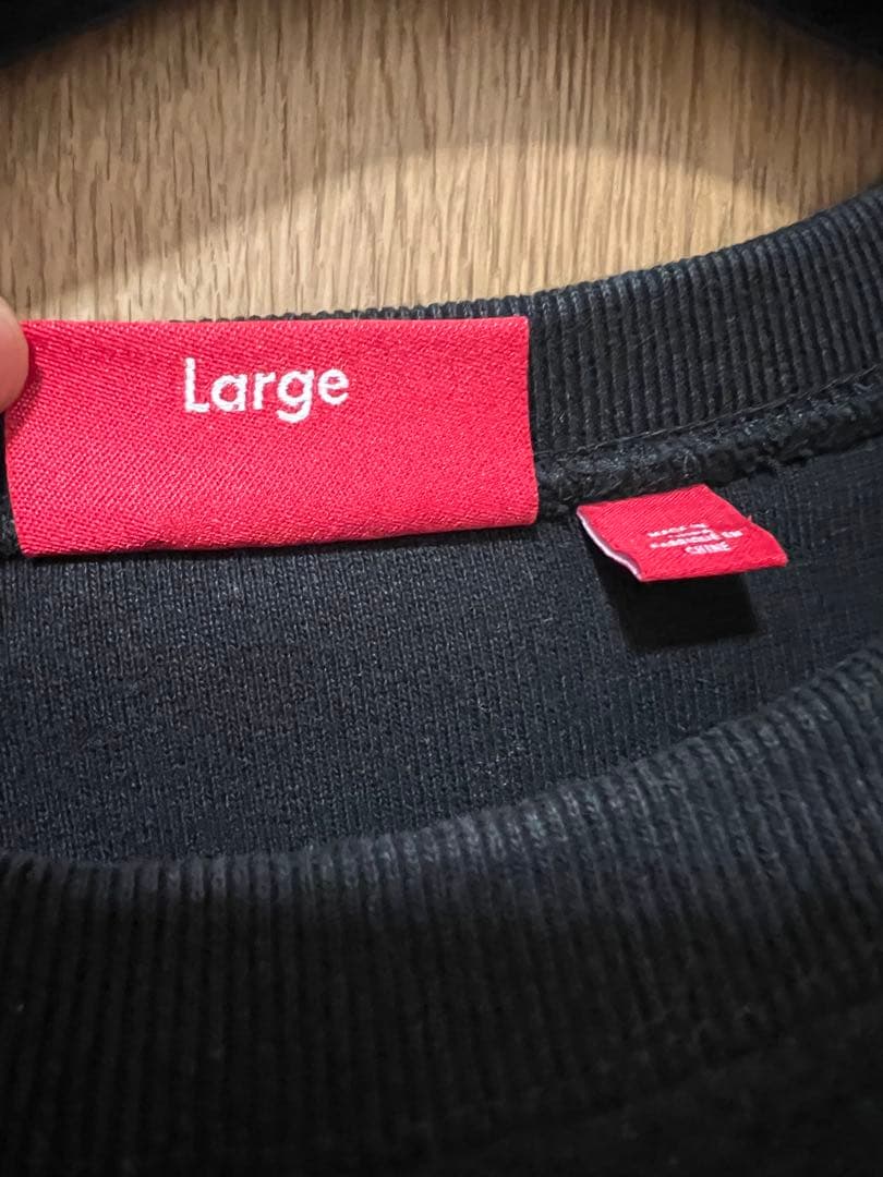 Supreme ブラック スウェット Lサイズ