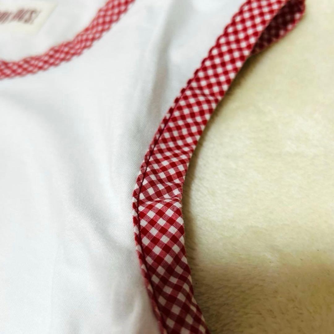 ピンクハウス 日本製 未使用 ギンガムチェック ロゴ チュニックカットソーP42