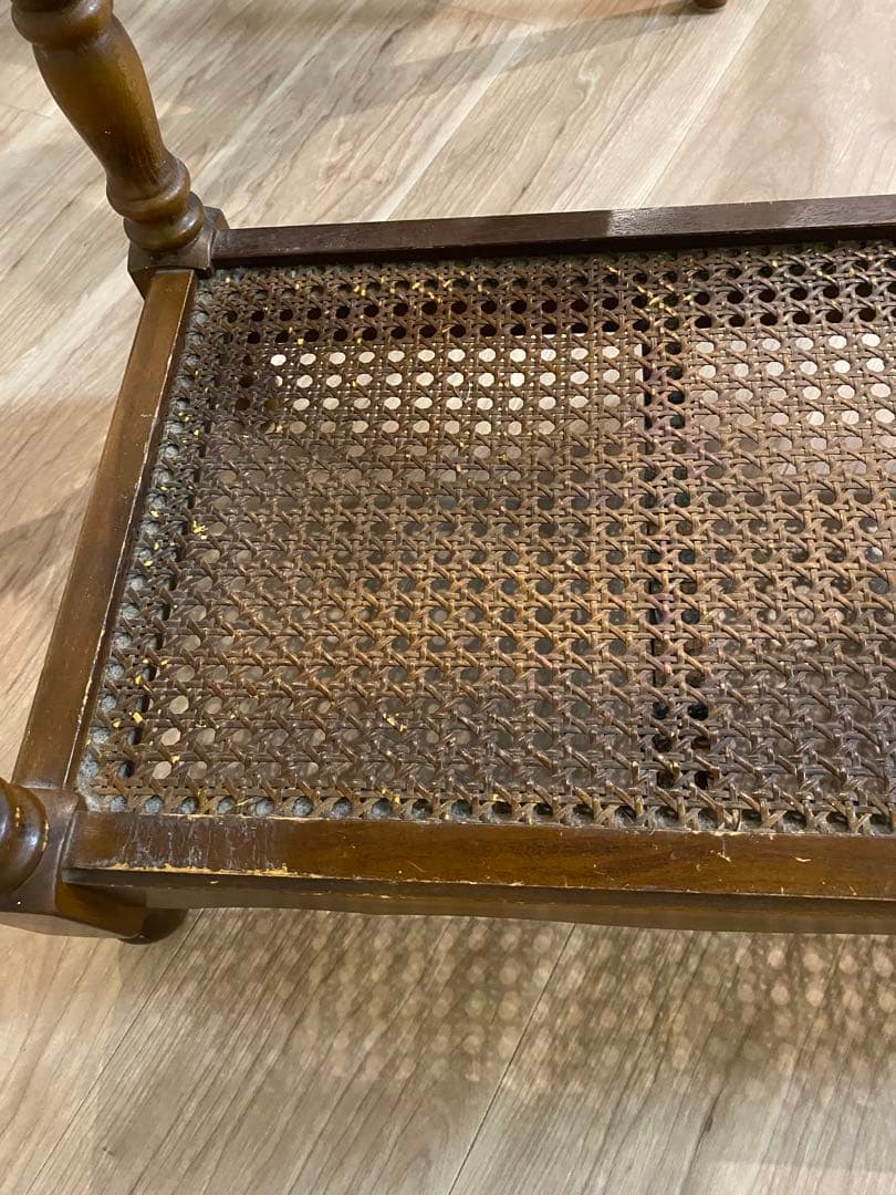 カリモクコロニアル木製クラシック電話台 ライティングビューロ　ろくろ調