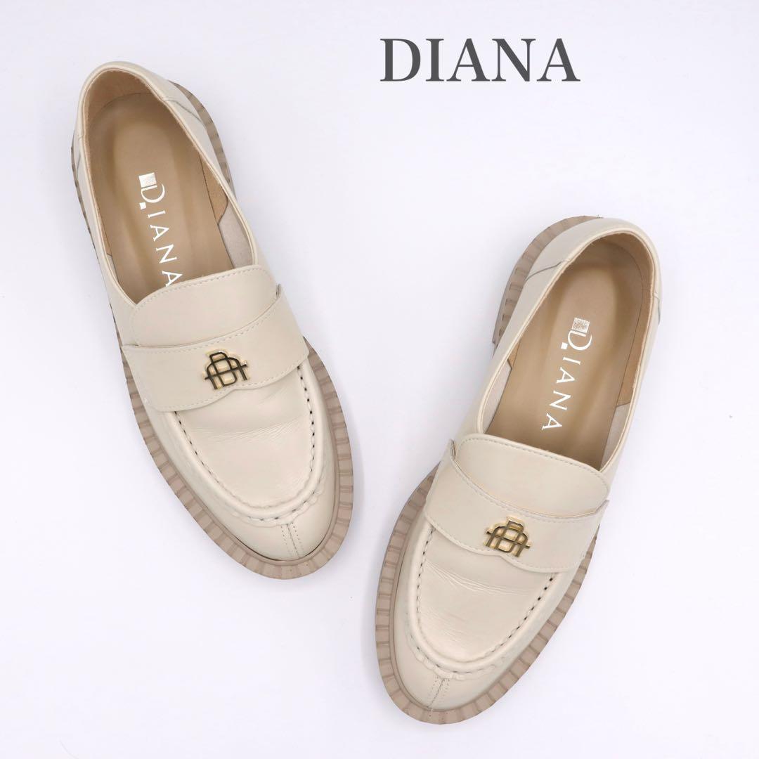 LILY　美品　DIANA ダイアナ　グレー　厚底　ローファー　22cm