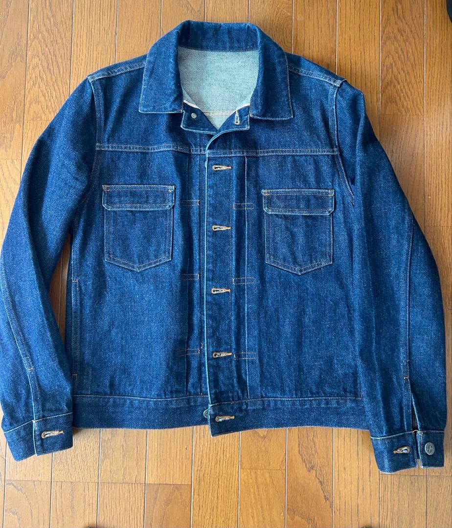 美品濃紺APCアーペーセー2ndセカンドトラッカージャケットジージャンL