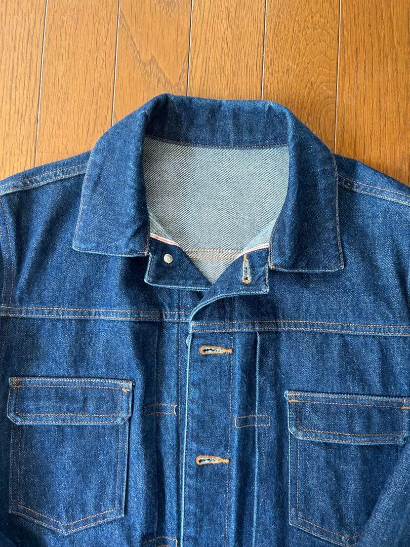 美品濃紺APCアーペーセー2ndセカンドトラッカージャケットジージャンL