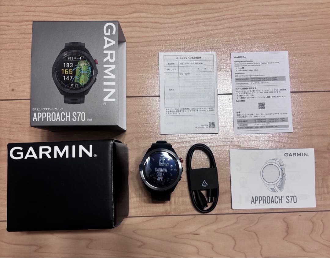 未使用 GARMIN APPROACH S70 GPSゴルフスマートウォッチ