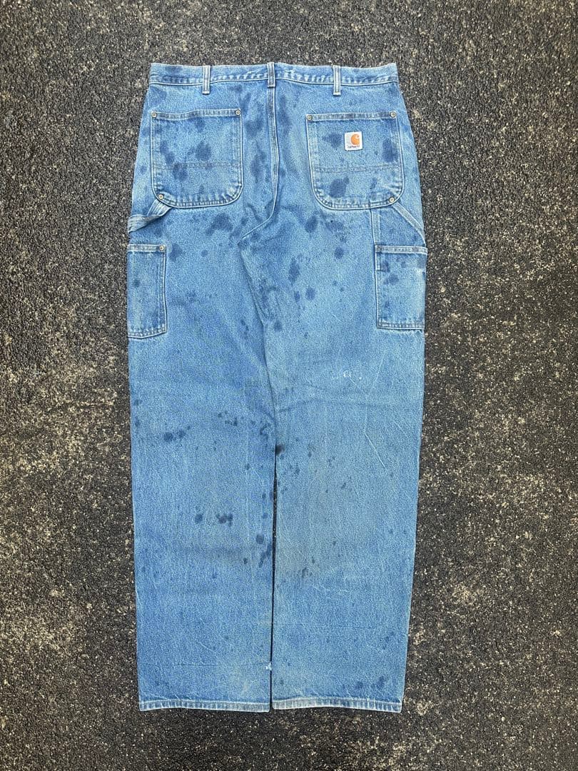 か*じ様 Carhartt B07 DNMカーゴパンツ ダメージ加工 ブルー 3