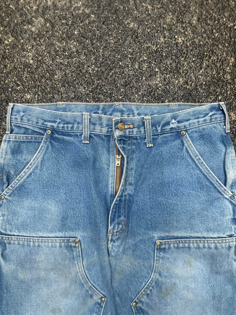 か*じ様 Carhartt B07 DNMカーゴパンツ ダメージ加工 ブルー 3