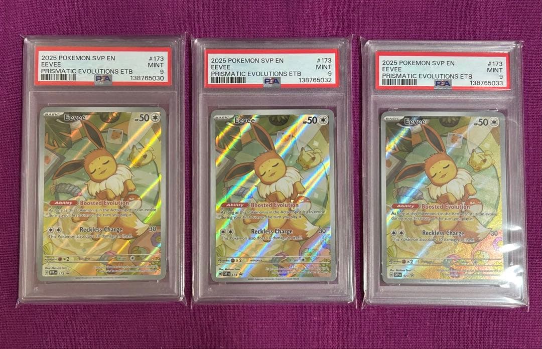 ★PSA9★3枚セット★英語版イーブイ★ワンオーナー★
