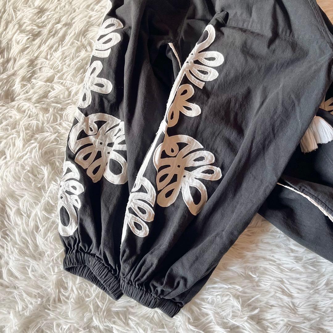 24SS✨ サラマリカ カザフスタンパッチワークドレス 定価3.5万円 ブラック