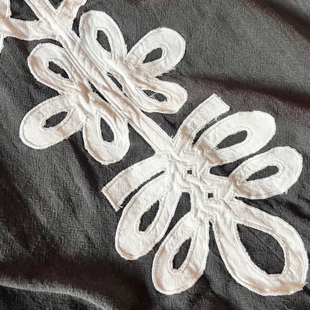 24SS✨ サラマリカ カザフスタンパッチワークドレス 定価3.5万円 ブラック