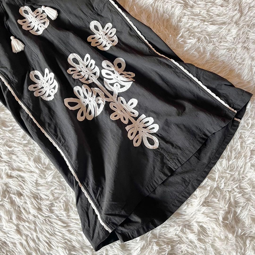 24SS✨ サラマリカ カザフスタンパッチワークドレス 定価3.5万円 ブラック