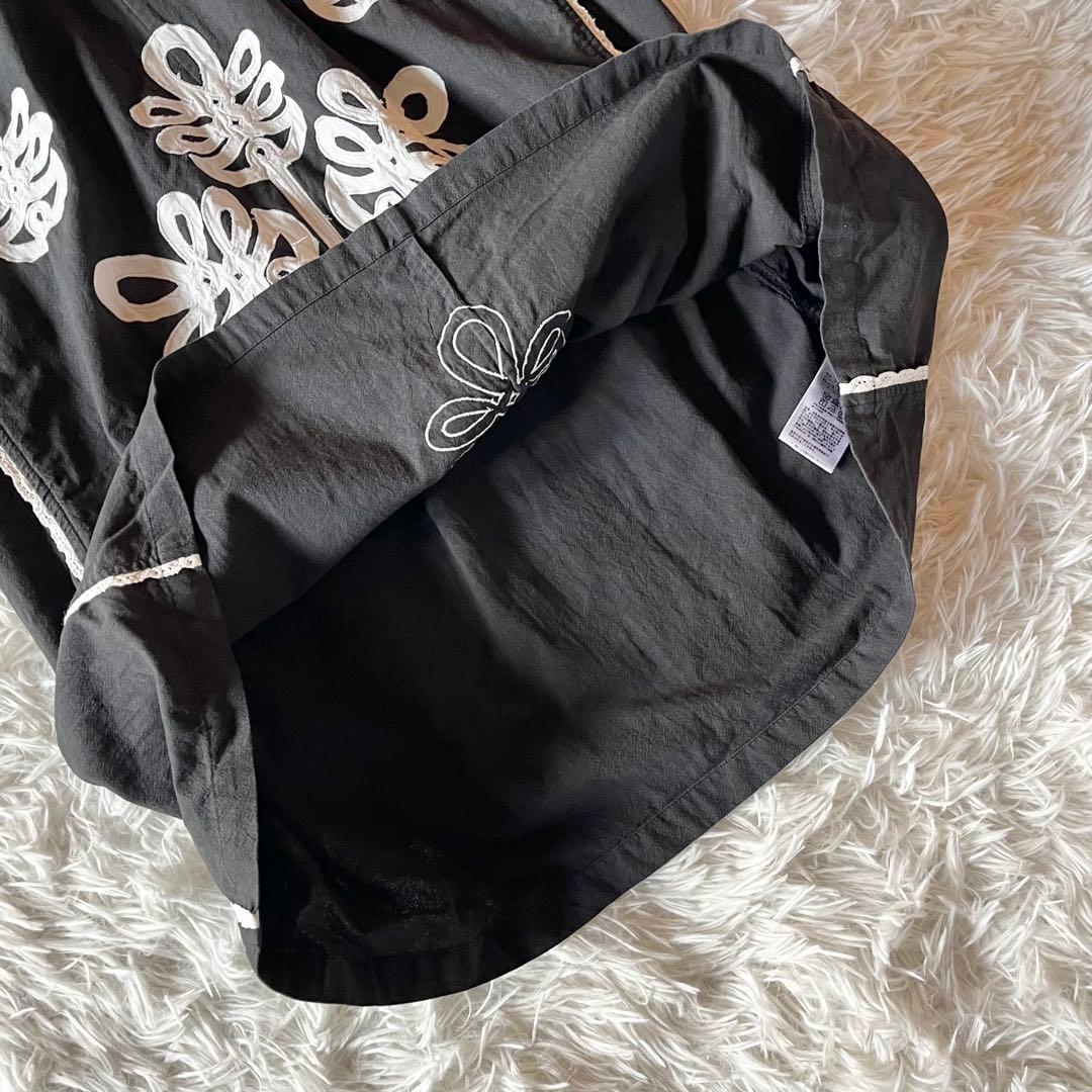 24SS✨ サラマリカ カザフスタンパッチワークドレス 定価3.5万円 ブラック