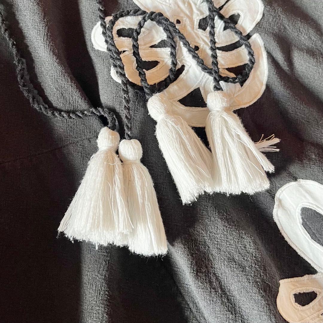 24SS✨ サラマリカ カザフスタンパッチワークドレス 定価3.5万円 ブラック