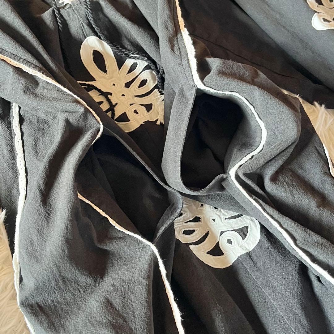 24SS✨ サラマリカ カザフスタンパッチワークドレス 定価3.5万円 ブラック