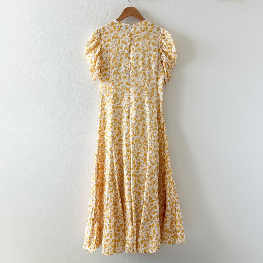 マリハ　セレナーデのドレス　ロングワンピース　半袖　イエロー　38