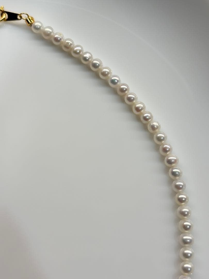 照り艶最強 ホワイト あこやベビーパール 3mm 希少サイズ K18GP