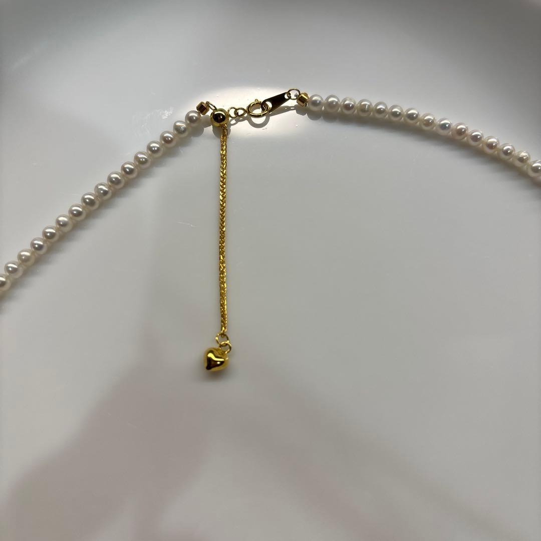 照り艶最強 ホワイト あこやベビーパール 3mm 希少サイズ K18GP