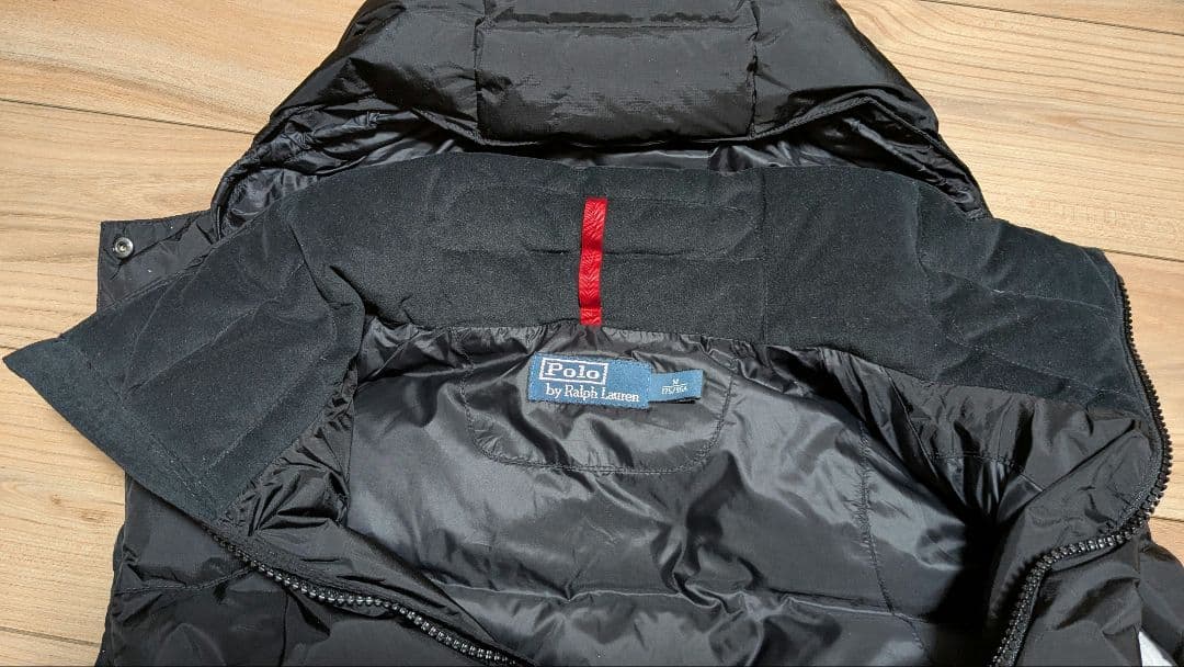 美品■ポロ・ラルフローレン黒ダウンベスト■M■POLO RALPH LAUREN