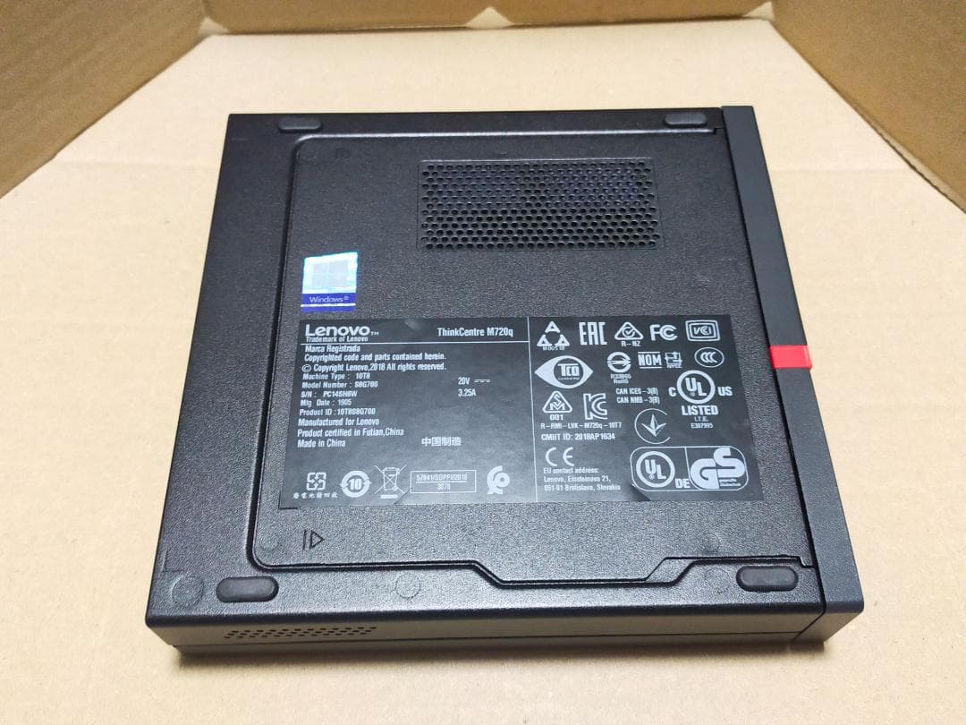 ミニPC Lenovo M720q i5-8400T16GB Wifi Bluetooth