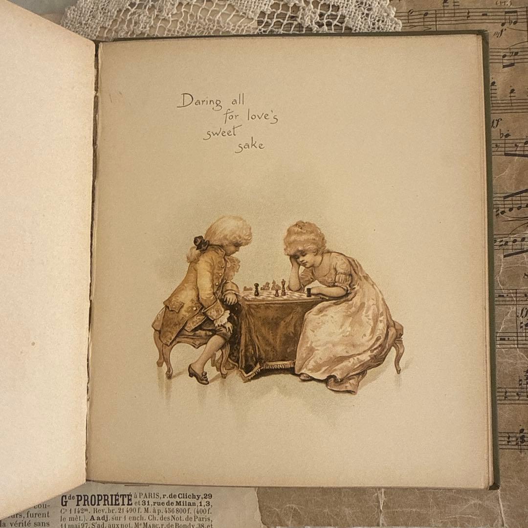 稀少アンティーク美しい挿絵のヴィクトリアン絵本　洋書ジャンクジャーナル古書