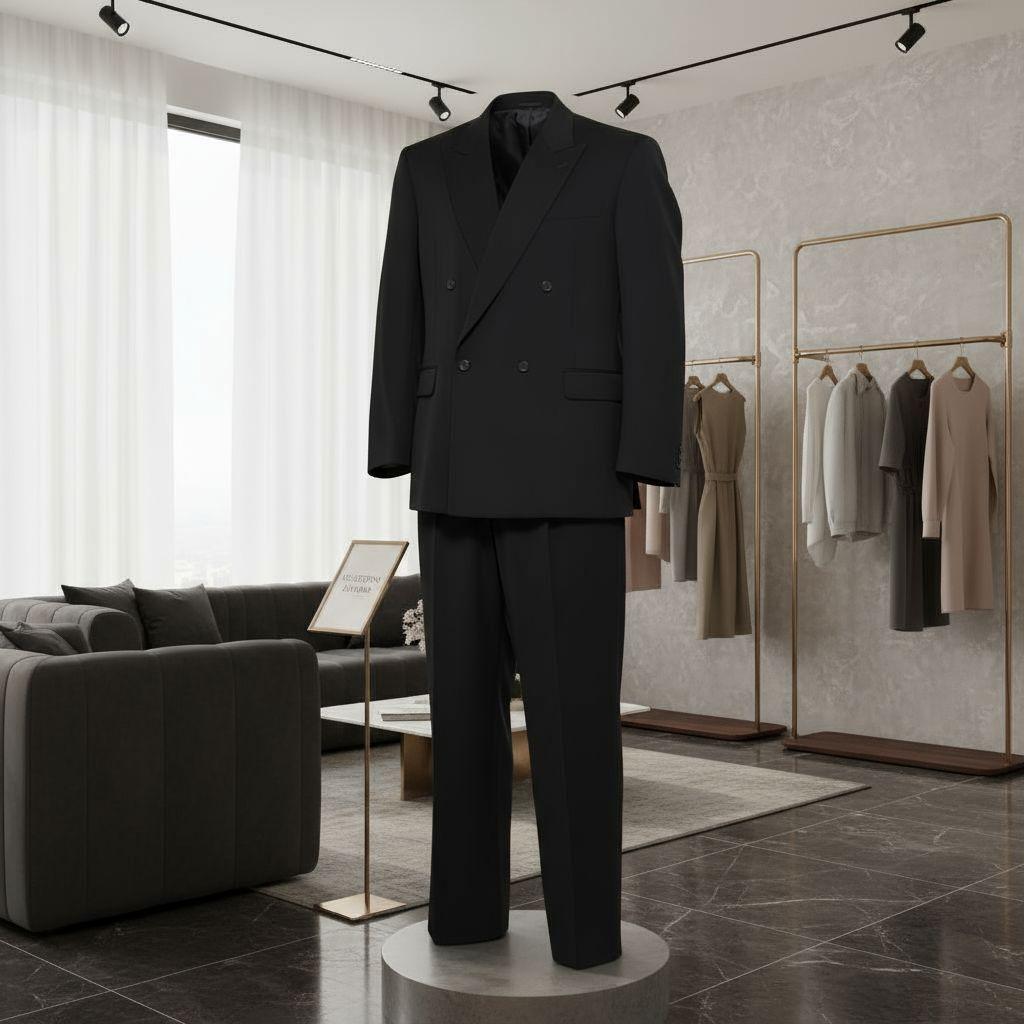 【美品】MCMエムシーエム スーツ セットアップ ブラック BB8 2XL