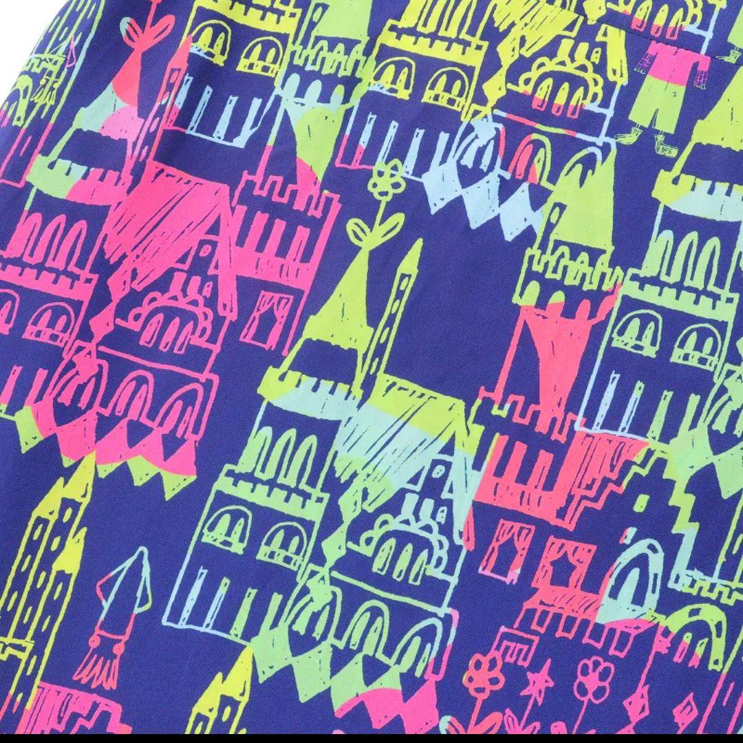 美品 大きいサイズ マンナイン mannineメキシカンプリントワンピース