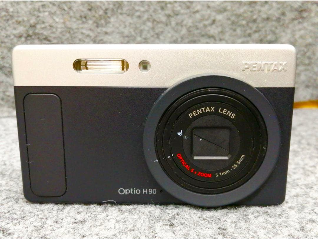PENTAX optio H90 ブラック×シルバー　コンパクトデジタルカメラ