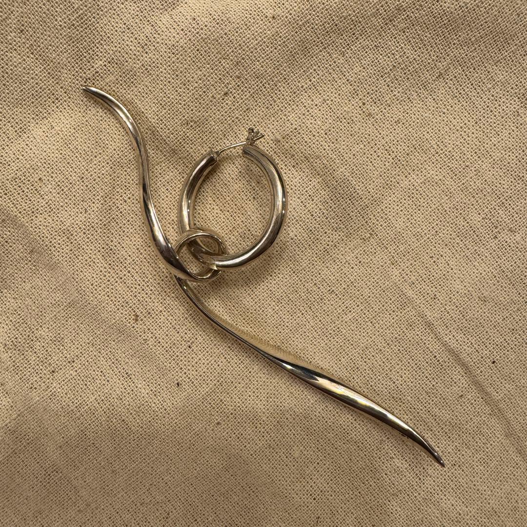 e.m. シルバー ボリューム　ピアス片耳用