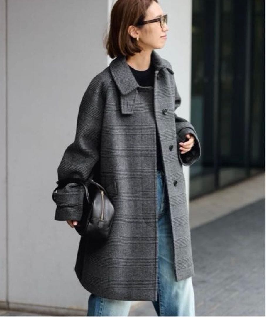 新品タグ付き　フレームワーク　ラムウールMIXシャルムバルカラーコート　36