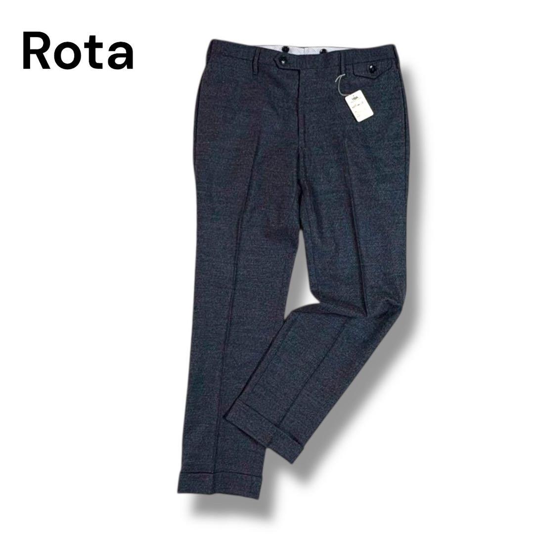 【美品】Rota ダークグレー スラックス　46 上質素材　カシミヤ　ウール