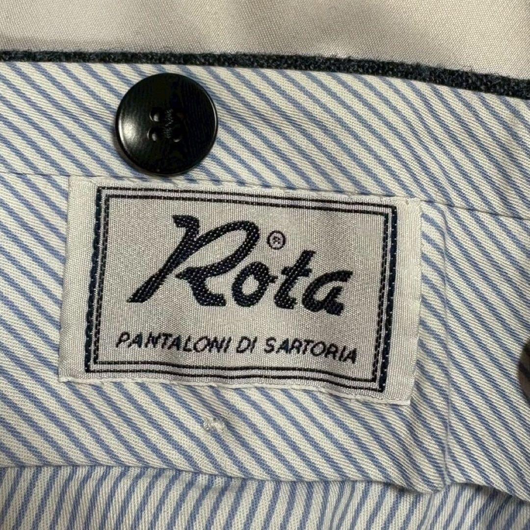 【美品】Rota ダークグレー スラックス　46 上質素材　カシミヤ　ウール