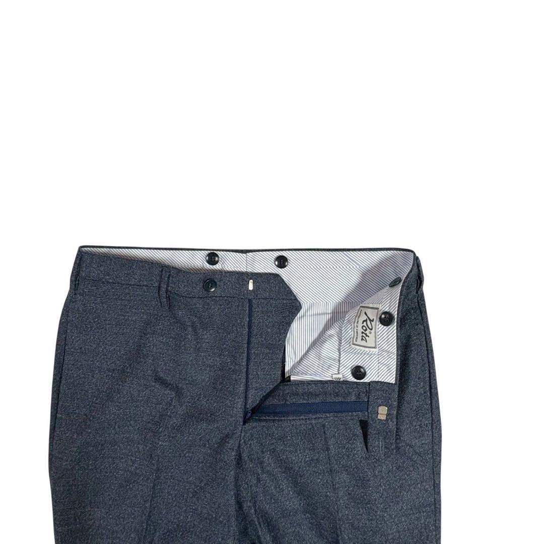 【美品】Rota ダークグレー スラックス　46 上質素材　カシミヤ　ウール