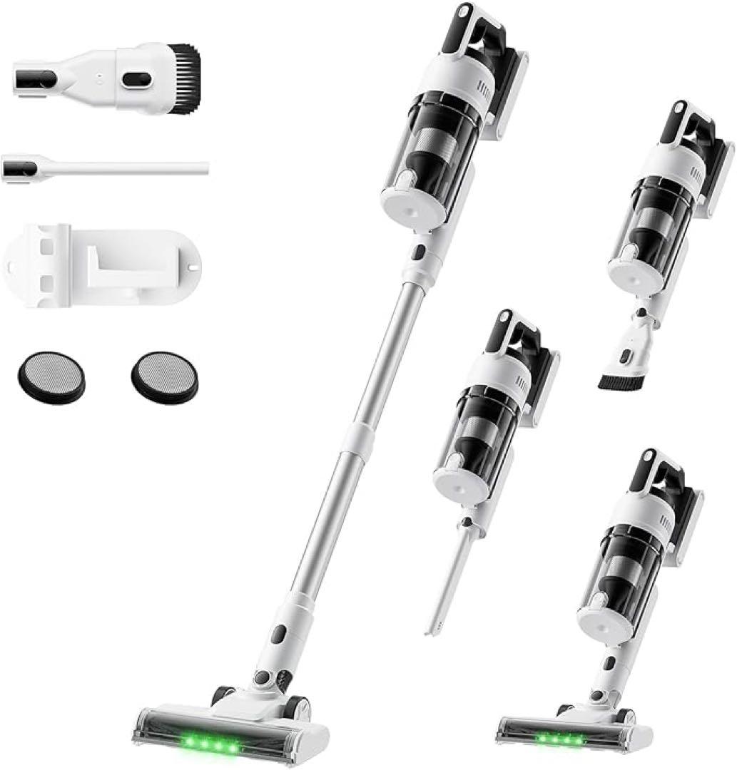 掃除機 コードレス 強力吸引 軽量 スティック ハンディ サイクロン LED