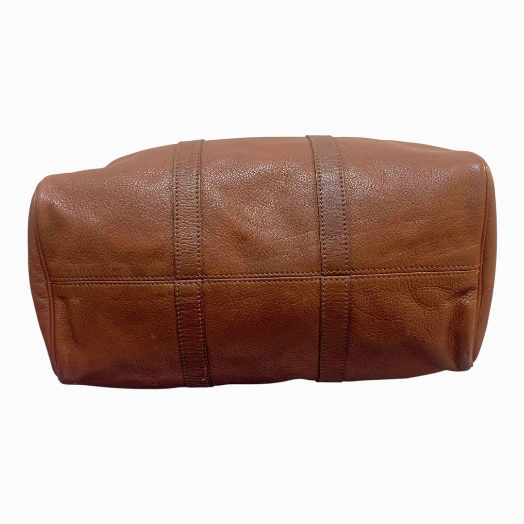 希少 良品 ロンシャン ボストンバッグ オールレザー 大容量 旅行 ゴールド