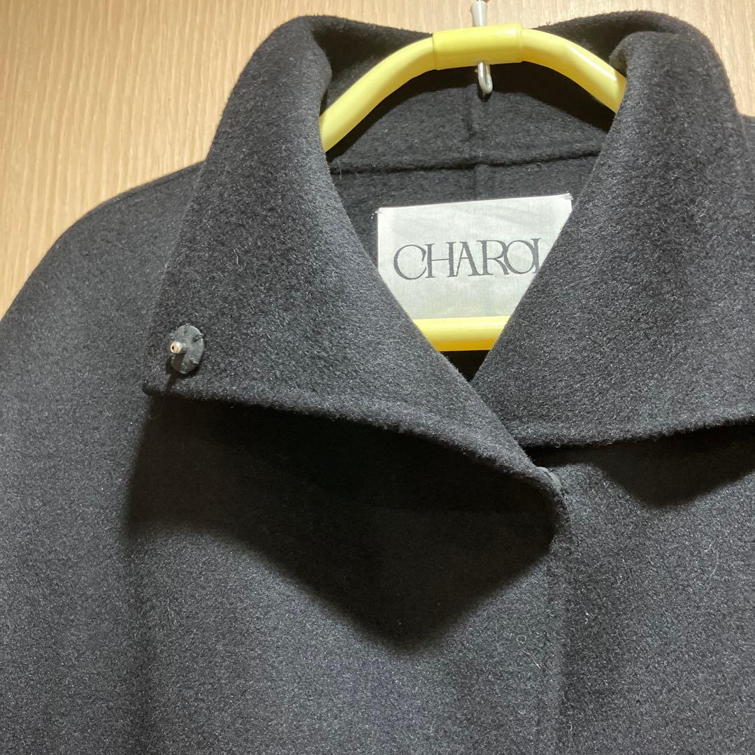 sasaki様　　新品未使用　CHAROL 黒 ハーフコートマフラー付