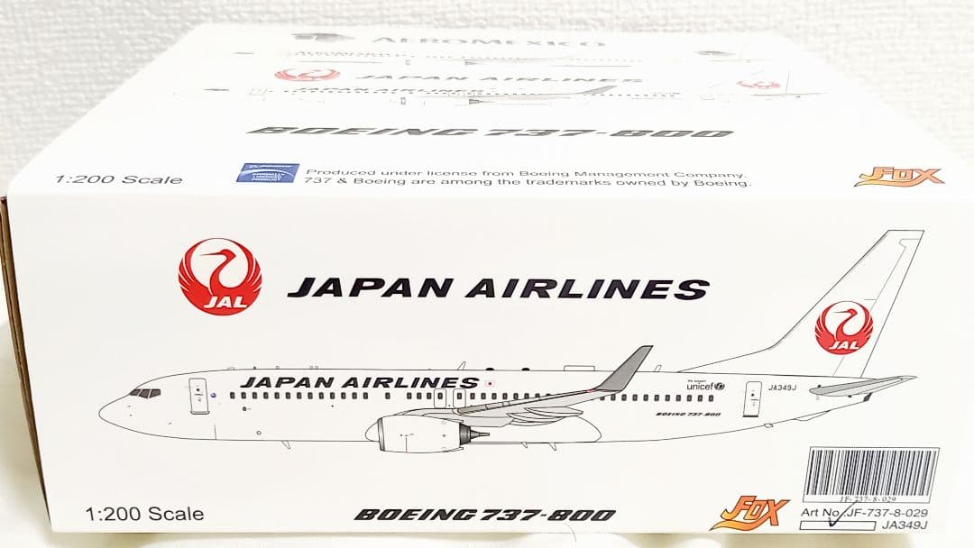 JFOX 1/200 JAL 日本航空 B737-800 JA349J 完成品