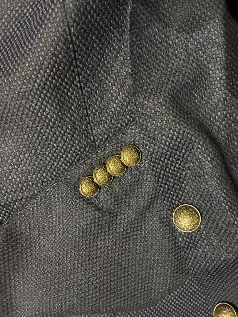 TAGLIATORE タリアトーレ　カシミヤ混 ホップサック ネイビーブレザー