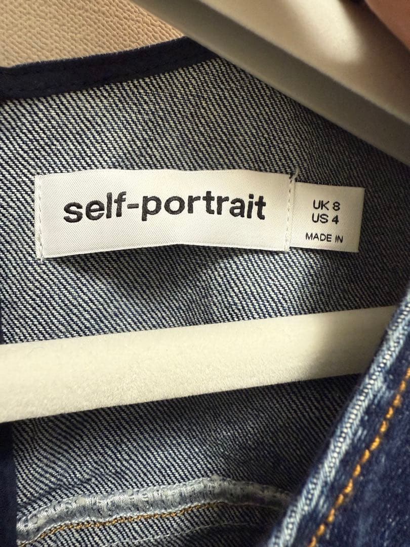 self-portrait デニムノースリーブワンピース UK8
