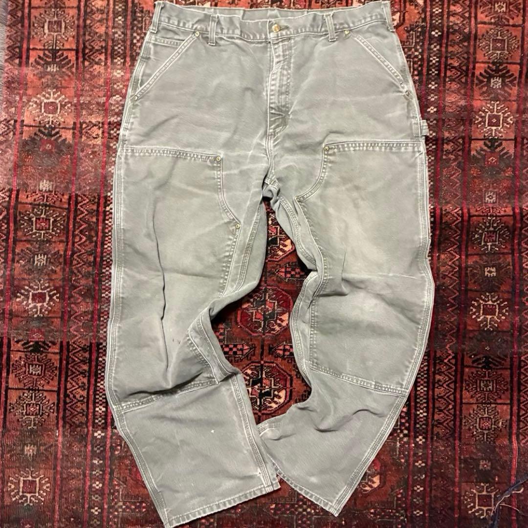 鬼フェード 90S USA製 carhartt ダブルニー モスグリーン