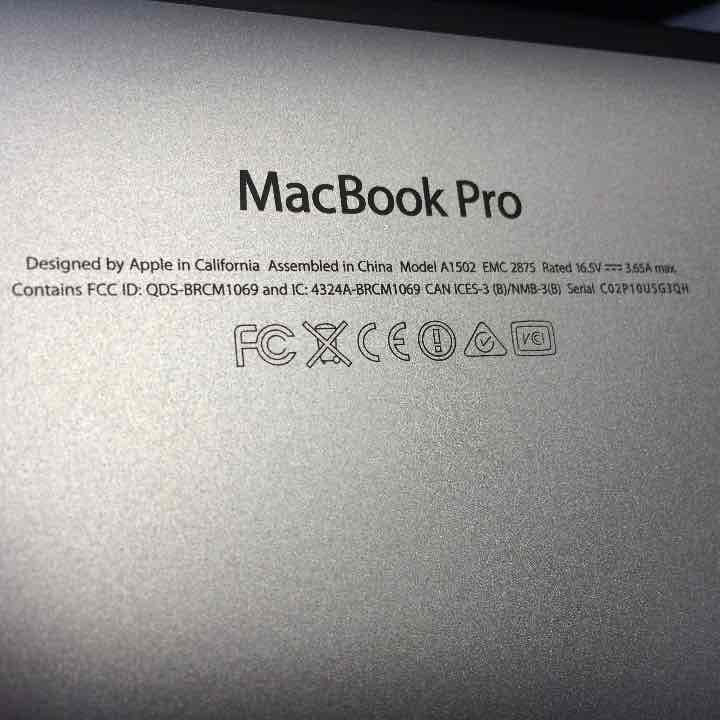 MacbookPro ライティナモデル