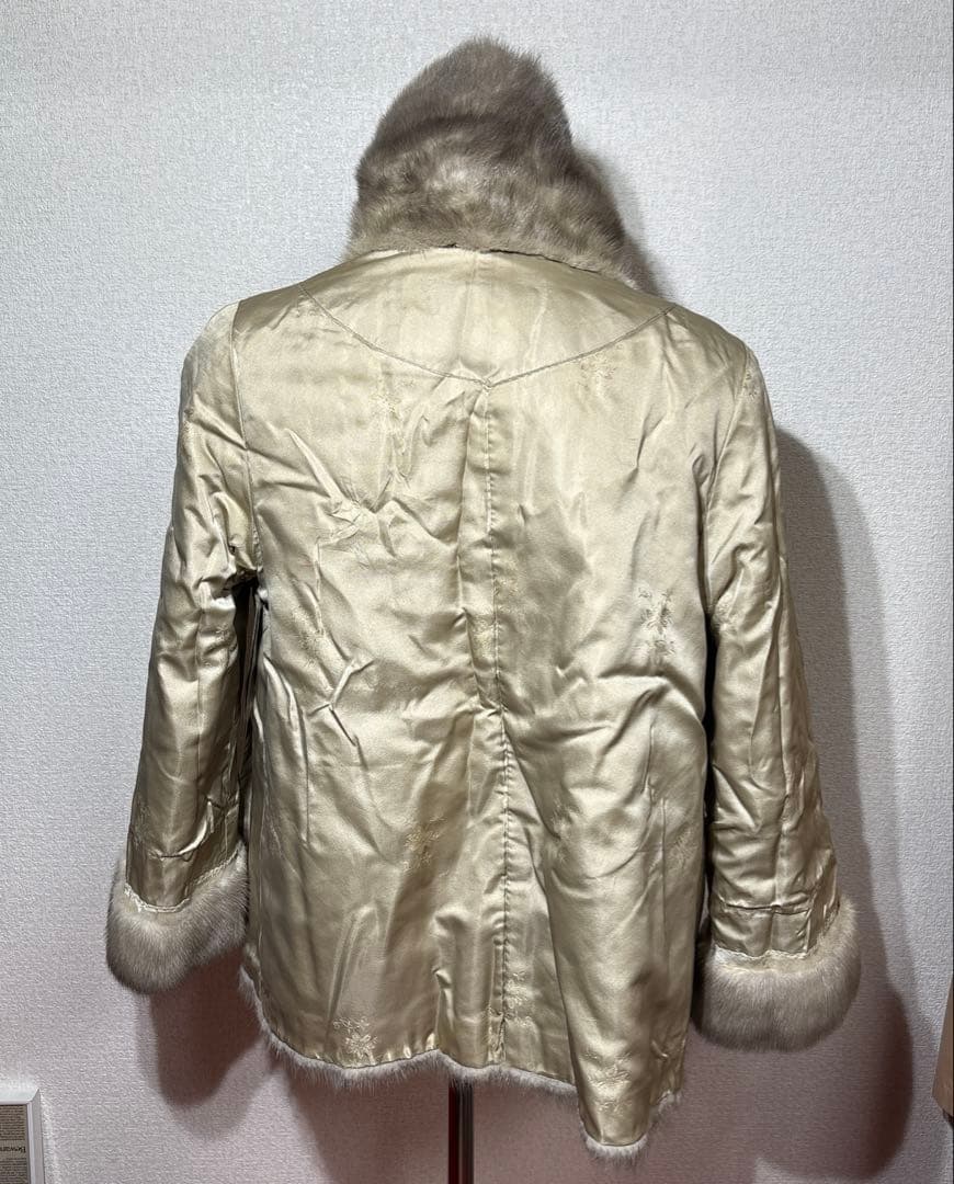 サファイヤミンク　毛皮コート　リアルファー