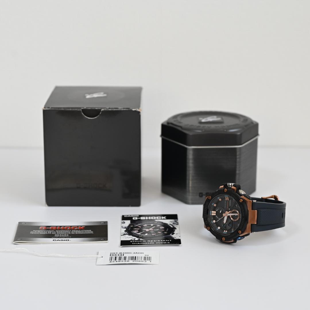 CASIO G-SHOCK GST-B100G-2A タフソーラー 美品 箱付き