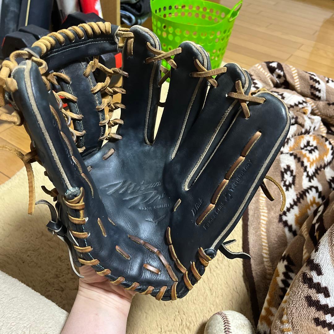 Mizuno 硬式レザーグローブ 黒