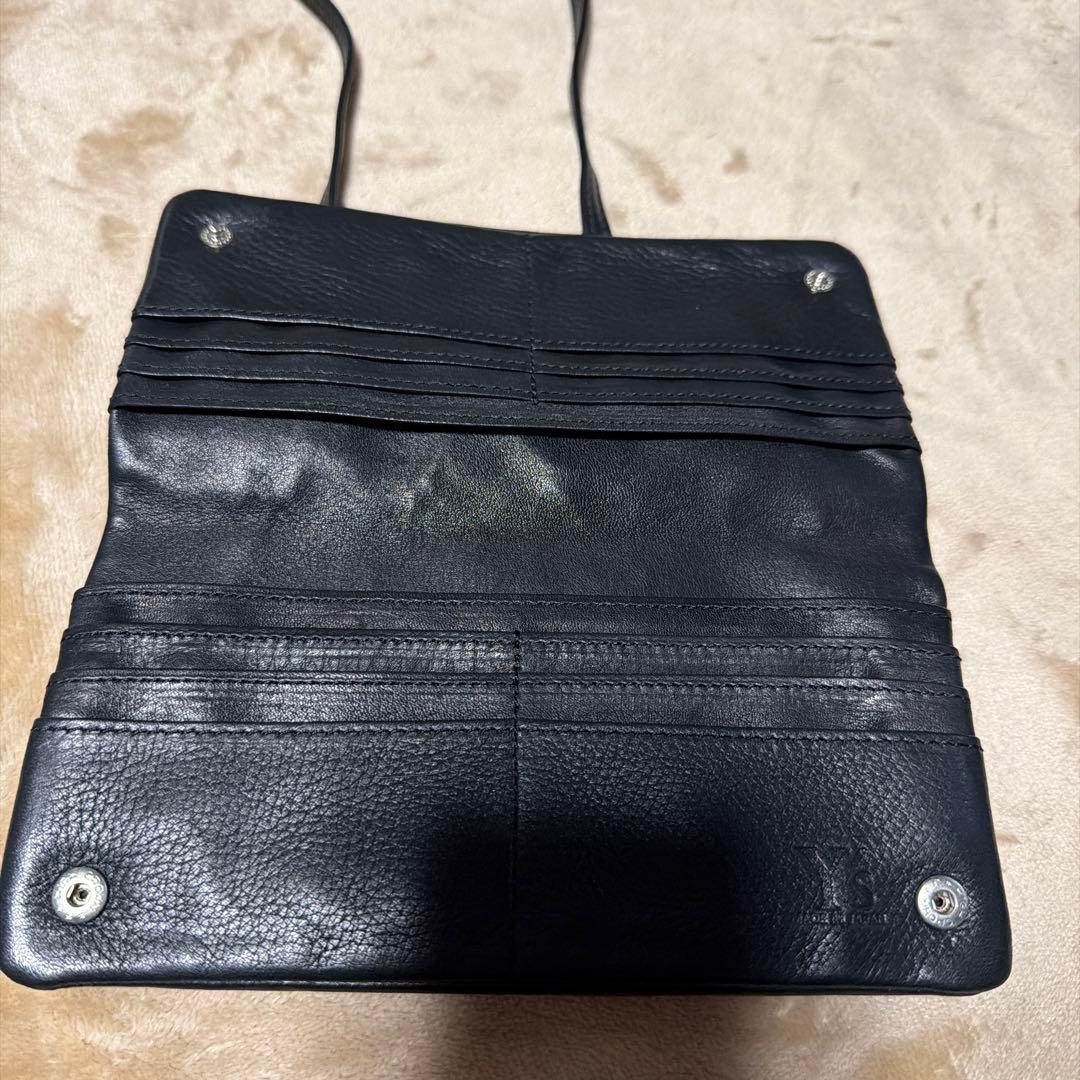 Ys 黒 レザー ケース・長財布 ポーチとしても！【美品】