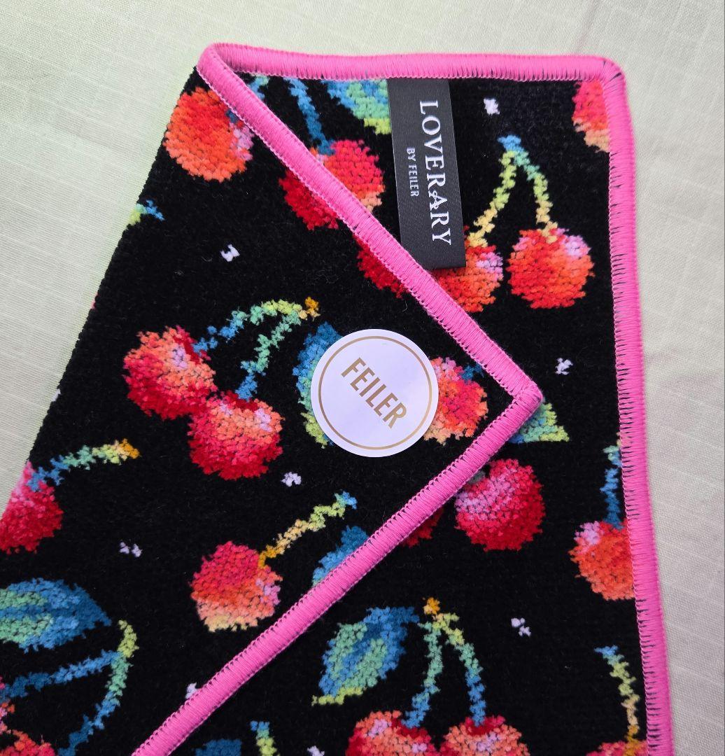 ☘️フェイラー　ハンカチ　チェリードット　ハンカチNTG　ポーチ　新品未使用☘️