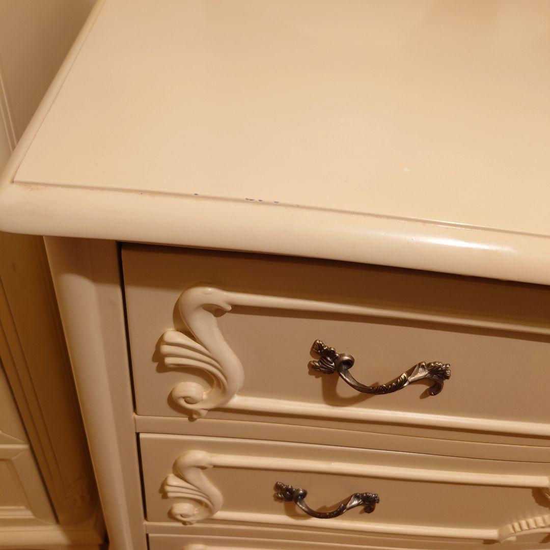 姫系アイボリー３段チェストタンス