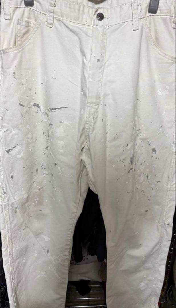 Dickies 白ペインターパンツ ペンキ飛び