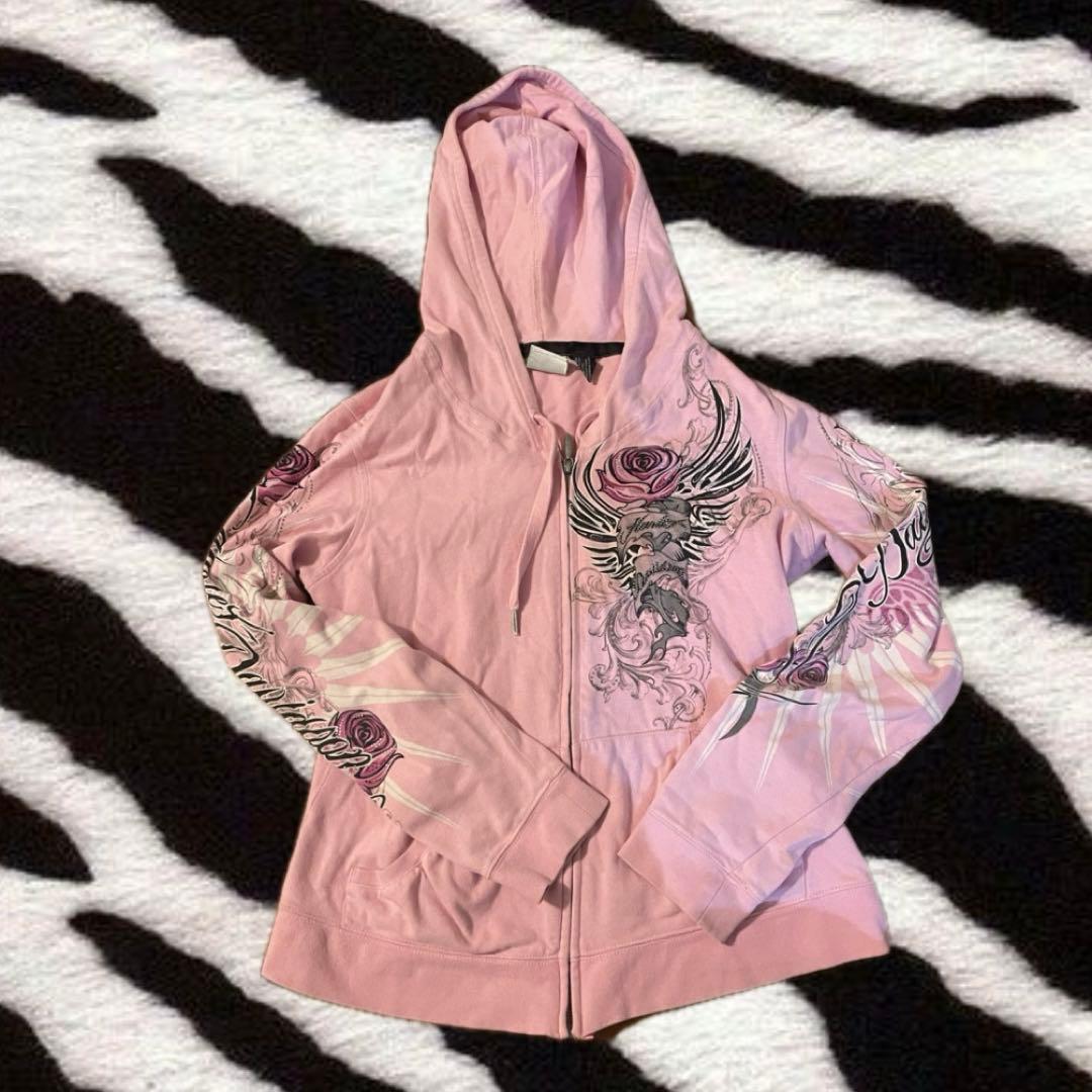 y2k 平成ギャル　パンク　ハーレー　ジップパーカー　archive