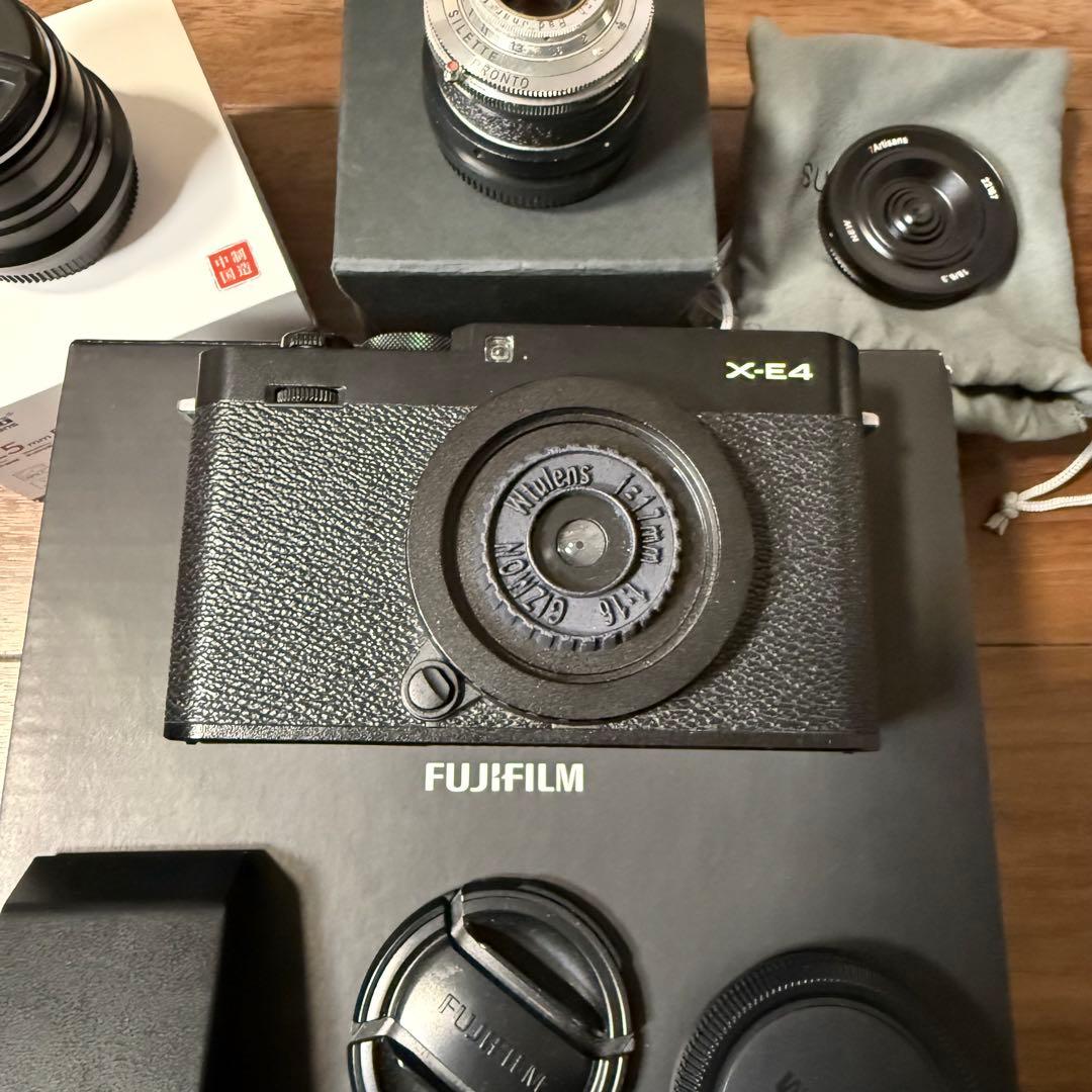 【美品】X-E4 FUJIFILM 本体BLK+レンズ4種+付属品多数